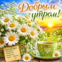 Доброе утро картинки с ромашками