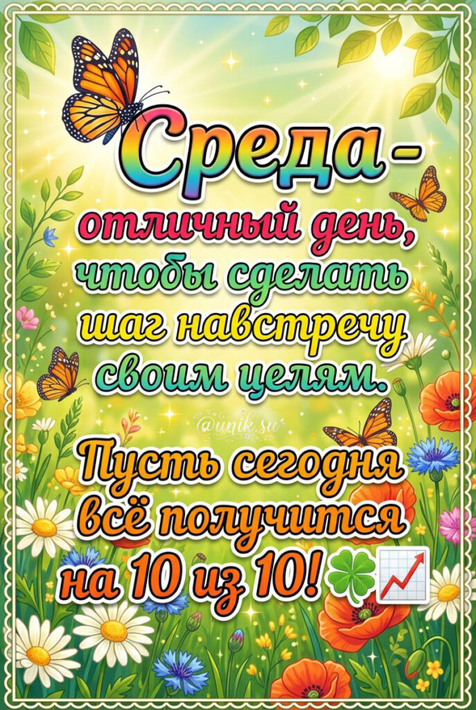 Открытки Хорошего Дня Среды с пожеланием