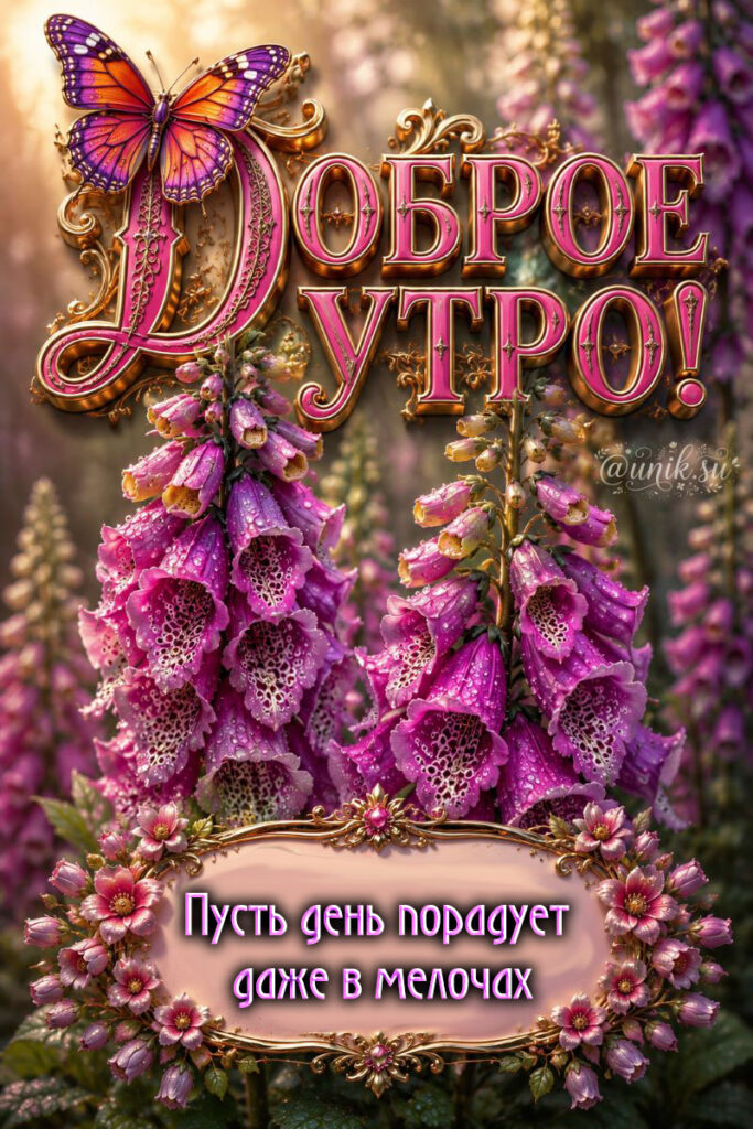 Открытки с Добрым Утром с Цветами