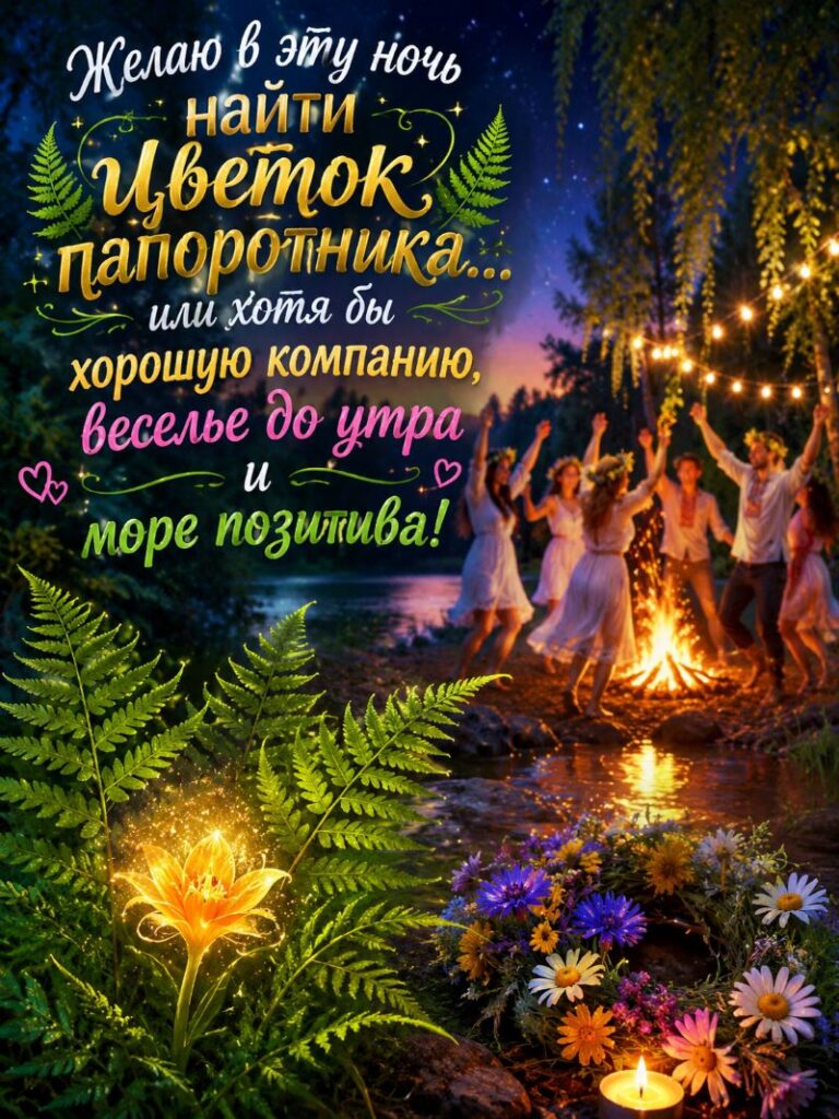 День Ивана Купалы Открытка Поздравление шуточное