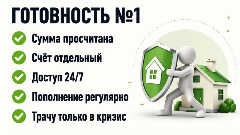 Пять правил создания надежной финансовой подушки безопасности в чек-листе.