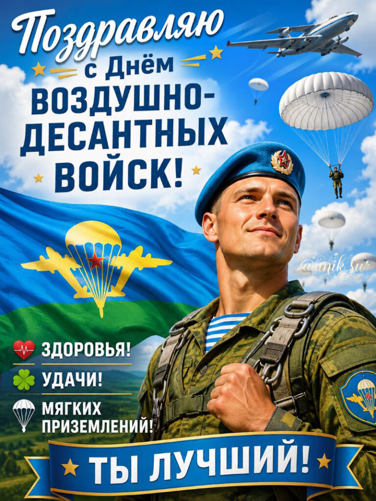 Картинки с Днем ВДВ с пожеланием
