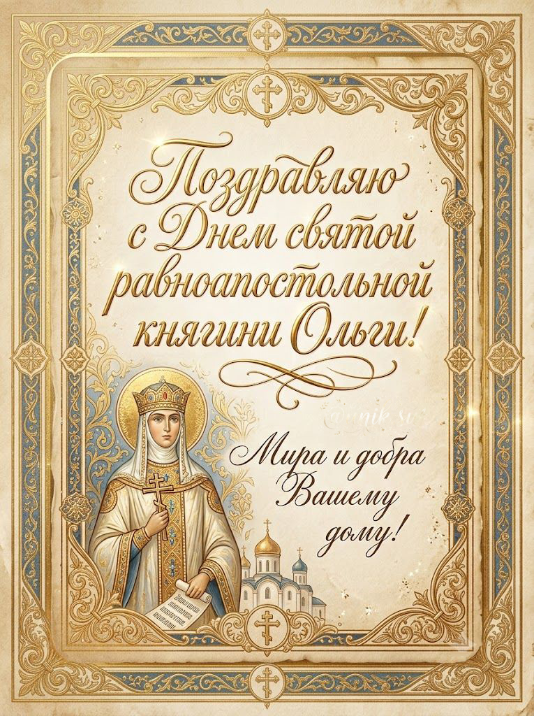 24 Июля День Ольги с иконой
