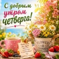 Открытки доброе утро четверга — пусть день начнется с улыбки