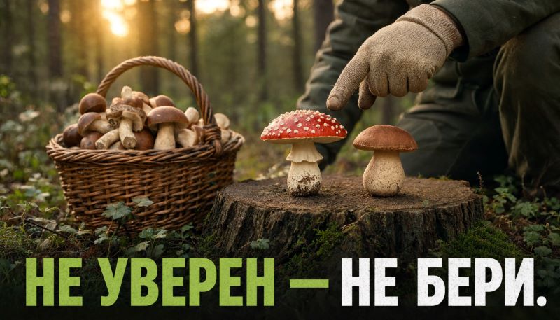 Не уверен не бери главное правило сбора грибов безопасность