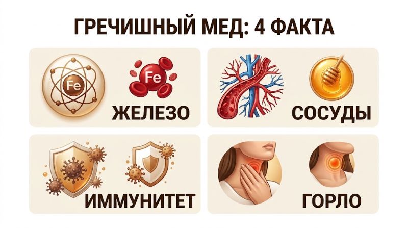 Гречишный мед польза и вред: 4 факта о железе, сосудах, иммунитете и горле