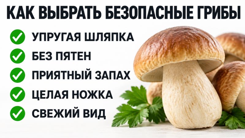 Как выбрать безопасные грибы: проверенные признаки