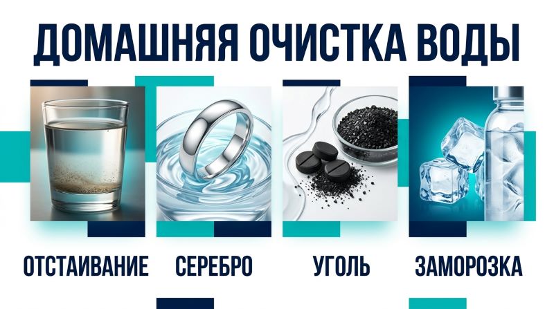 Способы очистки воды дома: отстаивание, серебро, уголь, заморозка