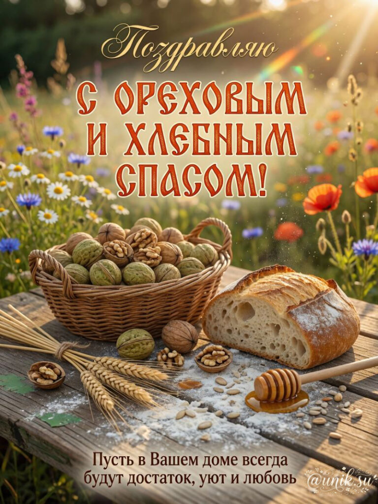 Картинки с Ореховым Спасом Красивые с Пожеланиями с орехами и хлебом