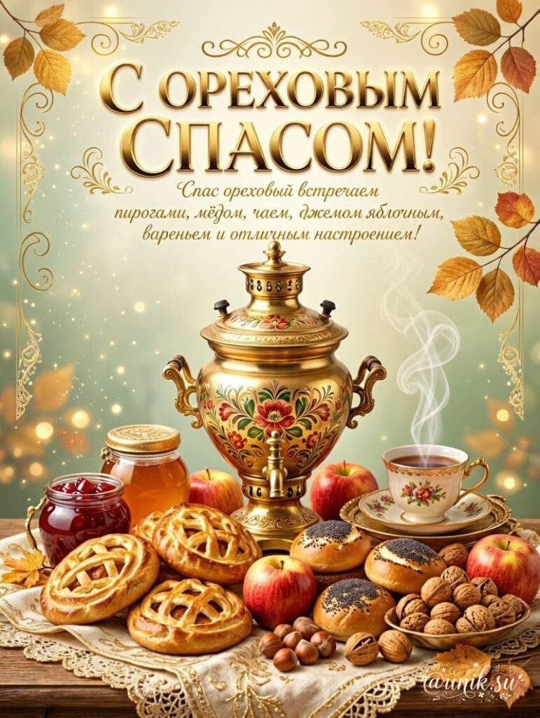 Картинки с Ореховым Спасом Красивые с Пожеланиями с самоваром