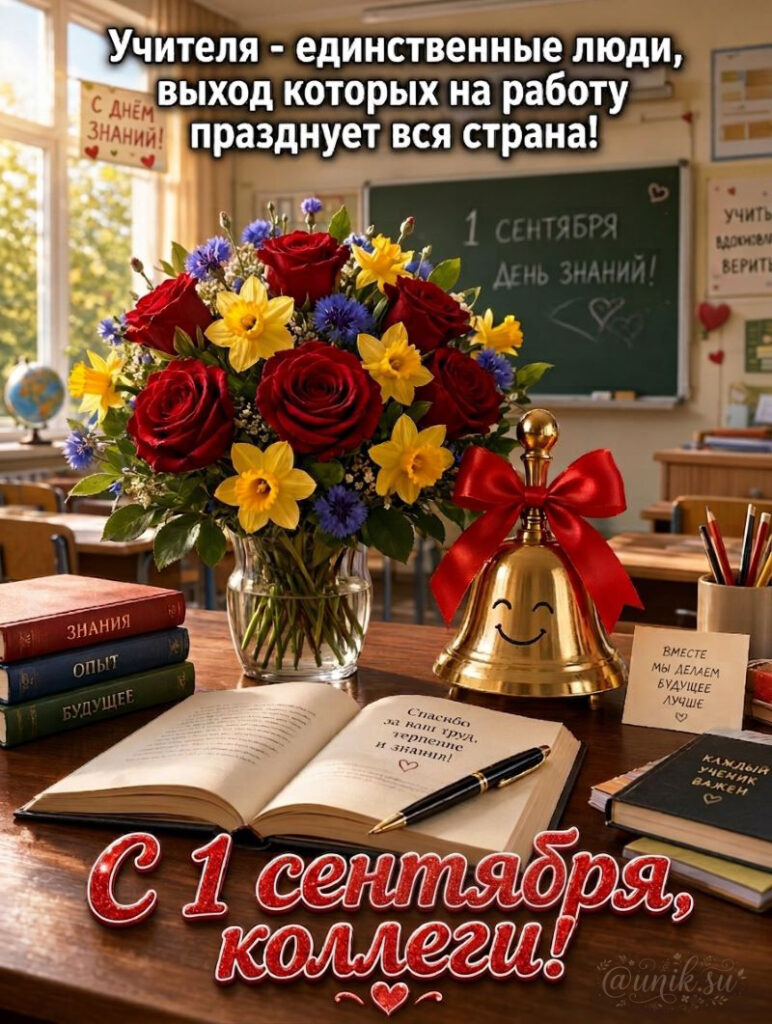 Красивые Открытки с Днем Знаний для коллег