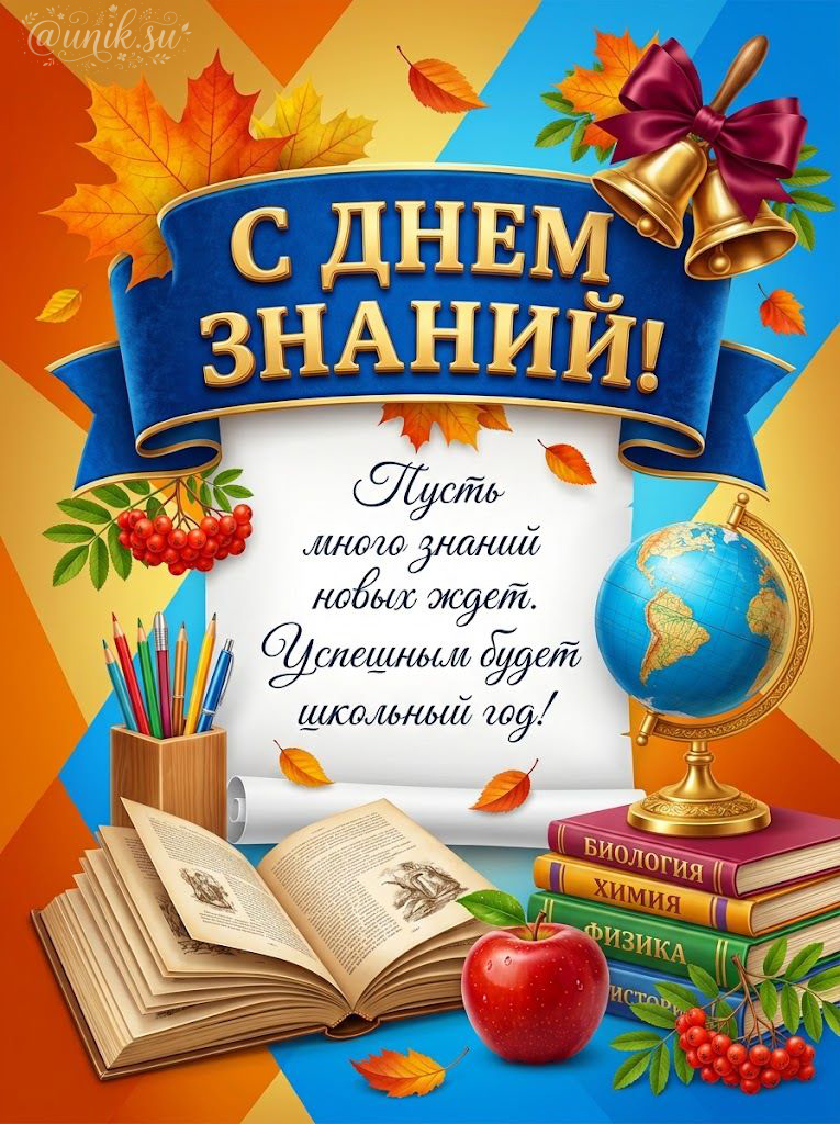 Поздравительные Открытки с Днем Знаний 1 сентября