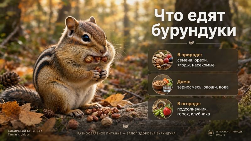 Что едят бурундуки: в природе, дома и в огороде