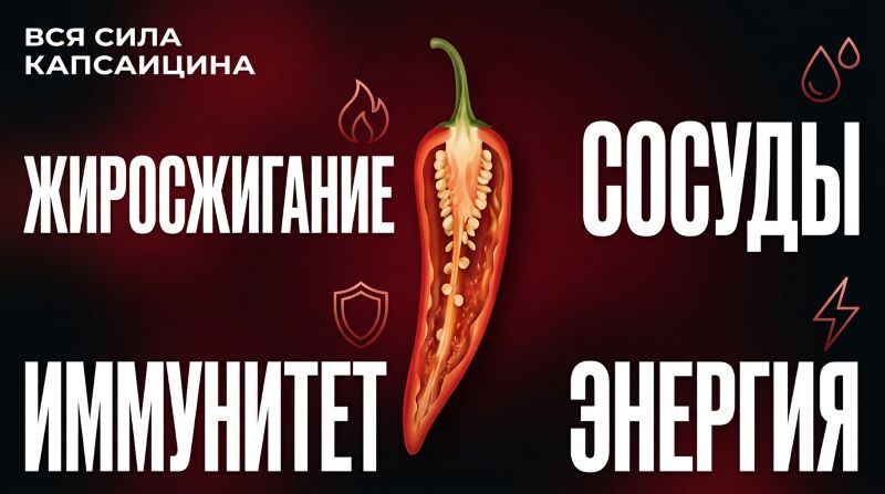 Вся сила капсаицина: жиросжигание, сосуды, иммунитет и энергия