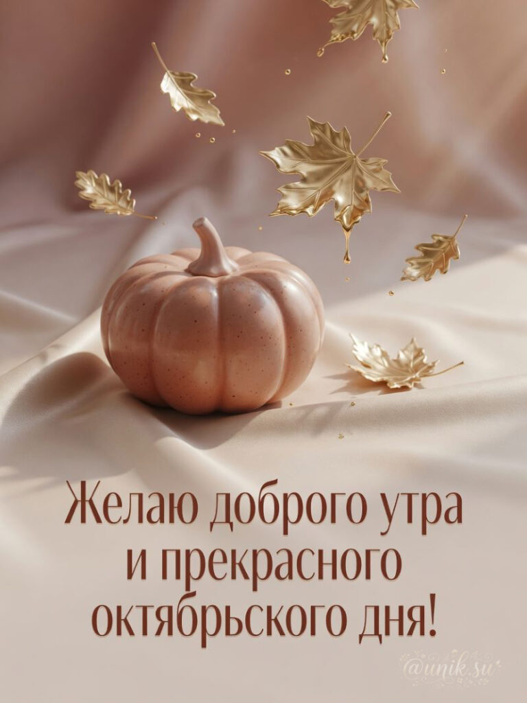 Открытки с Пожеланием Доброго Утра Красивые Октябрьские