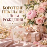 Короткое пожелание и открытки с днем рождения женщине: красиво и от души