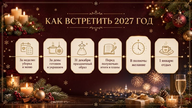 Как встретить 2027 год: чек-лист подготовки к Новому году