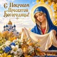 Открытки с Покровом Пресвятой Богородицы: добрые пожелания для близких