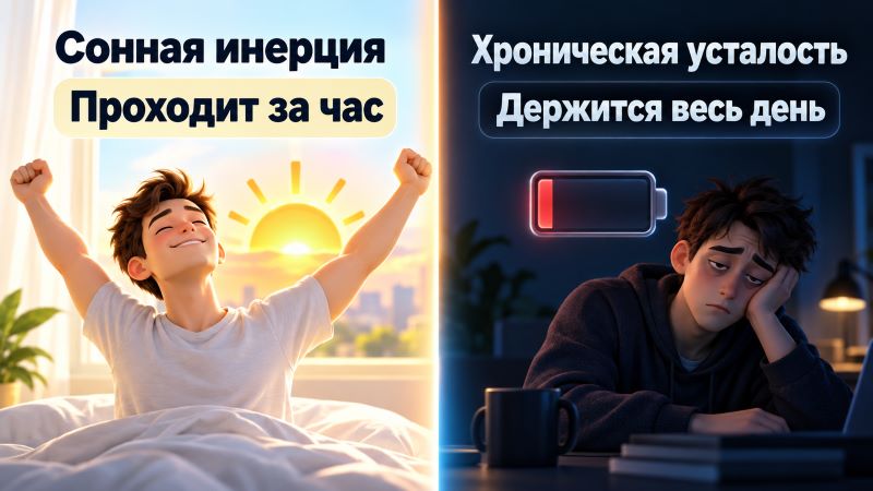 Сонная инерция против хронической усталости