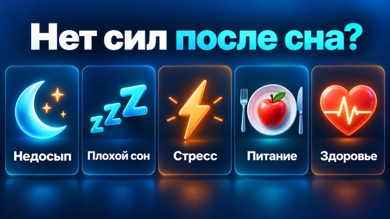 5 причин отсутствия сил после сна: инфографика