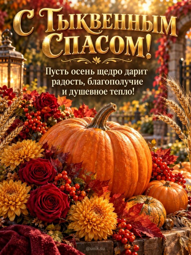С Днем Тыквенный Спас Открытка