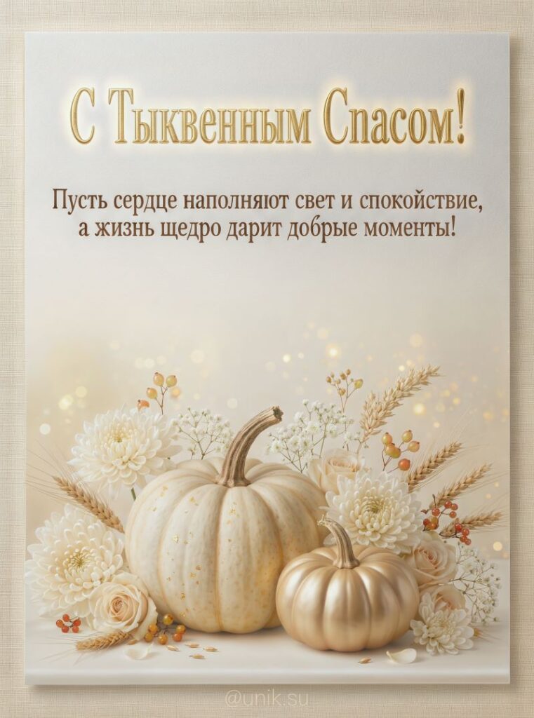 Тыквенный Спас Поздравление в картинках
